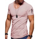 Men's T shirt Tee Tee Solid Colored V Neck Green White Black Blue Gray Short Sleeve Daily Tops Basic Muscle Slim Fit Comfortable / Summer / Wet and Dry Cleaning / Summer