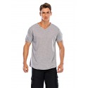 Men's T shirt Tee Tee Solid Colored V Neck Green White Black Blue Gray Short Sleeve Daily Tops Basic Muscle Slim Fit Comfortable / Summer / Wet and Dry Cleaning / Summer