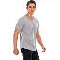 Men's T shirt Tee Tee Solid Colored V Neck Green White Black Blue Gray Short Sleeve Daily Tops Basic Muscle Slim Fit Comfortable / Summer / Wet and Dry Cleaning / Summer