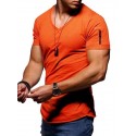 Men's T shirt Tee Tee Solid Colored V Neck Green White Black Blue Gray Short Sleeve Daily Tops Basic Muscle Slim Fit Comfortable / Summer / Wet and Dry Cleaning / Summer