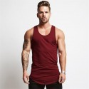 Men's Tank Top Vest Undershirt Solid Color Crew Neck Wine Black / White Black / Gray Green White Sleeveless Casual Daily Patchwork Tops Cotton Sports Fashion Lightweight Big and Tall / Summer