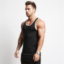 Men's Tank Top Vest Undershirt Solid Color Crew Neck Wine Black / White Black / Gray Green White Sleeveless Casual Daily Patchwork Tops Cotton Sports Fashion Lightweight Big and Tall / Summer