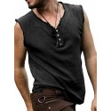 Men's T shirt Tee Solid Color V Neck Green Black Blue Gray Wine Sleeveless Casual Daily Tops Sports Fashion Lightweight Muscle / Summer / Summer
