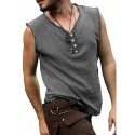 Men's T shirt Tee Solid Color V Neck Green Black Blue Gray Wine Sleeveless Casual Daily Tops Sports Fashion Lightweight Muscle / Summer / Summer