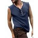 Men's T shirt Tee Solid Color V Neck Green Black Blue Gray Wine Sleeveless Casual Daily Tops Sports Fashion Lightweight Muscle / Summer / Summer