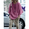 Men's T shirt Tee Shirt Solid Colored Collar Round Neck Black Pink Yellow Khaki Dusty Blue Long Sleeve Casual Daily Tops Fashion Casual Breathable Comfortable