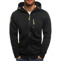 Men's Full Zip Hoodie Jacket Solid Color Zipper Casual Daily Holiday Casual Big and Tall Hoodies Sweatshirts  Green White Black Fleece