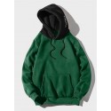 Men's Pullover Hoodie Sweatshirt Hooded Solid Color Graphic Front Pocket Daily Basic Casual Hoodies Sweatshirts  Long Sleeve Loose Fit Green Black