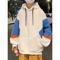 Men's Pullover Hoodie Sweatshirt Hooded Color Block Casual Daily Holiday Designer Sportswear Hoodies Sweatshirts  Long Sleeve White Black / Spring / Fall