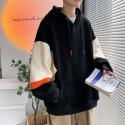 Men's Pullover Hoodie Sweatshirt Hooded Color Block Casual Daily Holiday Designer Sportswear Hoodies Sweatshirts  Long Sleeve White Black / Spring / Fall