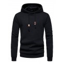 Men's Pullover Hoodie Sweatshirt Hooded Plaid Lace up Casual Daily Holiday Sportswear Casual Hoodies Sweatshirts  Long Sleeve White Black