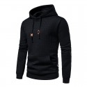 Men's Pullover Hoodie Sweatshirt Hooded Plaid Lace up Casual Daily Holiday Sportswear Casual Hoodies Sweatshirts  Long Sleeve White Black