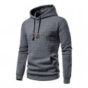 Men's Pullover Hoodie Sweatshirt Hooded Plaid Lace up Casual Daily Holiday Sportswear Casual Hoodies Sweatshirts  Long Sleeve White Black