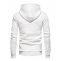 Men's Pullover Hoodie Sweatshirt Hooded Plaid Lace up Casual Daily Holiday Sportswear Casual Hoodies Sweatshirts  Long Sleeve White Black