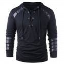 Men's Solid Color non-printing Casual Daily Hoodies Sweatshirts ArmyGreen Black Gray Lace Up Pullover Tops