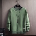 Men's Sweatshirt Pullover Solid Color Daily Holiday Going out non-printing Streetwear Casual Hoodies Sweatshirts  Long Sleeve Green White