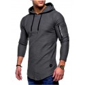 Men's Pullover Hoodie Sweatshirt Hooded Solid Color Pocket Daily Fitness Cotton Basic Sportswear Hoodies Sweatshirts  Long Sleeve White Black