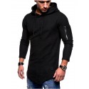 Men's Pullover Hoodie Sweatshirt Hooded Solid Color Pocket Daily Fitness Cotton Basic Sportswear Hoodies Sweatshirts  Long Sleeve White Black