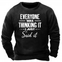 Men's Sweatshirt Pullover Graphic Letter Print Daily Holiday Going out Hot Stamping Streetwear Casual Hoodies Sweatshirts  Long Sleeve Black Navy Blue / Winter / Fall / Winter