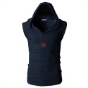 Men's Tank Top Vest Graphic Solid Colored Hooded White Black Army Green Navy Blue Dark Gray Sleeveless Daily Sports Slim Tops / Summer / Summer