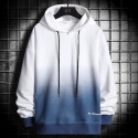 Men's Pullover Hoodie Sweatshirt Hooded Gradient Lace up Casual Daily Holiday Sportswear Casual Hoodies Sweatshirts  Long Sleeve White Blue