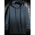 Men's Pullover Hoodie Sweatshirt Hooded Gradient Lace up Casual Daily Holiday Sportswear Casual Hoodies Sweatshirts  Long Sleeve White Blue