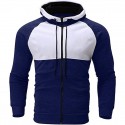 Men's Full Zip Hoodie Jacket Hooded Color Block Zipper Daily Holiday Going out non-printing Streetwear Casual Hoodies Sweatshirts  Long Sleeve Black Dark Gray