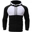 Men's Full Zip Hoodie Jacket Hooded Color Block Zipper Daily Holiday Going out non-printing Streetwear Casual Hoodies Sweatshirts  Long Sleeve Black Dark Gray