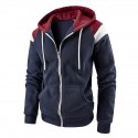 Men's Unisex Zip Hoodie Sweatshirt Full Zip Hoodie Hooded Color Block Graphic Prints Zipper Print Daily Sports 3D Print Streetwear Casual Hoodies Sweatshirts  Long Sleeve Wine Red Black / Spring