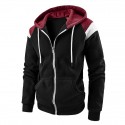 Men's Unisex Zip Hoodie Sweatshirt Full Zip Hoodie Hooded Color Block Graphic Prints Zipper Print Daily Sports 3D Print Streetwear Casual Hoodies Sweatshirts  Long Sleeve Wine Red Black / Spring