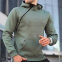 Men's Pullover Hoodie Sweatshirt Pullover Solid Color Front Pocket Quarter Zip Daily Holiday Going out non-printing Streetwear Casual Hoodies Sweatshirts  Long Sleeve Wine Red Light Khaki.