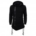 Men's Full Zip Hoodie Jacket Hooded Solid Color Zipper Casual Daily Holiday non-printing Streetwear Casual Hoodies Sweatshirts  Long Sleeve Black Dark Gray