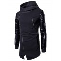Men's Hoodie Hooded Color Block Daily Weekend Cotton Basic Punk & Gothic Hoodies Sweatshirts  Long Sleeve Slim Black Dark Gray
