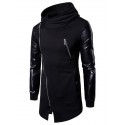 Men's Hoodie Hooded Color Block Daily Weekend Cotton Basic Punk & Gothic Hoodies Sweatshirts  Long Sleeve Slim Black Dark Gray