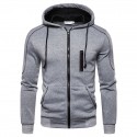 Men's Hoodie Zip Up Hoodie Hooded Color Block Solid Colored Daily Basic Casual Hoodies Sweatshirts  Black Light gray