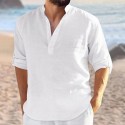 Men's 100% Cotton Non-Printing Shirt Long Sleeve Tops Business Elegant Daily