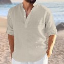 Men's 100% Cotton Non-Printing Shirt Long Sleeve Tops Business Elegant Daily