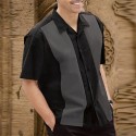 Men's Shirt Color Block Turndown Black / White Black / Gray Blue Brown Short Sleeve Street Daily Button-Down Tops Fashion Casual Comfortable / Summer / Spring / Summer / Beach