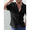 Men's Shirts summer casual dress shirt short sleeve shirts tops blouse tee