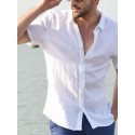 Men's Shirts summer casual dress shirt short sleeve shirts tops blouse tee