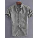 Men's Shirts summer casual dress shirt short sleeve shirts tops blouse tee