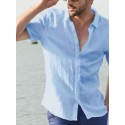 Men's Shirts summer casual dress shirt short sleeve shirts tops blouse tee