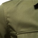 Men's Cargo Shirt Shirt Jacket Solid Color Turndown Black Army Green Khaki Navy Blue Long Sleeve Outdoor Street Button-Down Tops Cotton Comfortable Pocket Wrinkle-Free