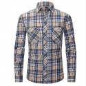 Men's Flannel Shirt Casual Daily Outdoor Classic Print Check Graphic Patterned Turndown Street Button-Down Print Long Sleeve Tops  Fashion Comfortable Green Blue Red  Winter Spring Fall Warm