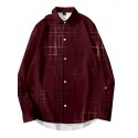 Men's Shirt long sleeve  social shirt summer streetwear pocket line dress mens slim regular fit clothes fashions