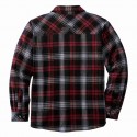 Men's Shirt Jacket Stripes and Plaid Turndown Blue Wine Long Sleeve Print Street Daily Pocket Tops Streetwear Casual / Winter / Winter