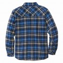 Men's Shirt Jacket Stripes and Plaid Turndown Blue Wine Long Sleeve Print Street Daily Pocket Tops Streetwear Casual / Winter / Winter