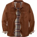 Men's Flannel Shirt Shirt Jacket Solid Color Turndown White Army Green Brown Long Sleeve Street Daily Button-Down Tops Fashion Casual Comfortable / Beach