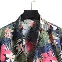 Men's Shirt Graphic Prints Button Down Collar Green Short Sleeve Print Vacation Beach Print Tops Fashion Hawaiian Beach