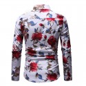 Men's Shirt Graphic Classic Collar White Black Long Sleeve Going out Club Print Tops Boho Streetwear / Summer / Summer / Beach
